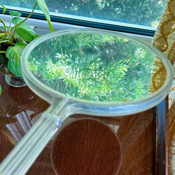 Vintage Clear Lucite Double-Sided Acrylic Hand Mirror - Picture 11 of 11